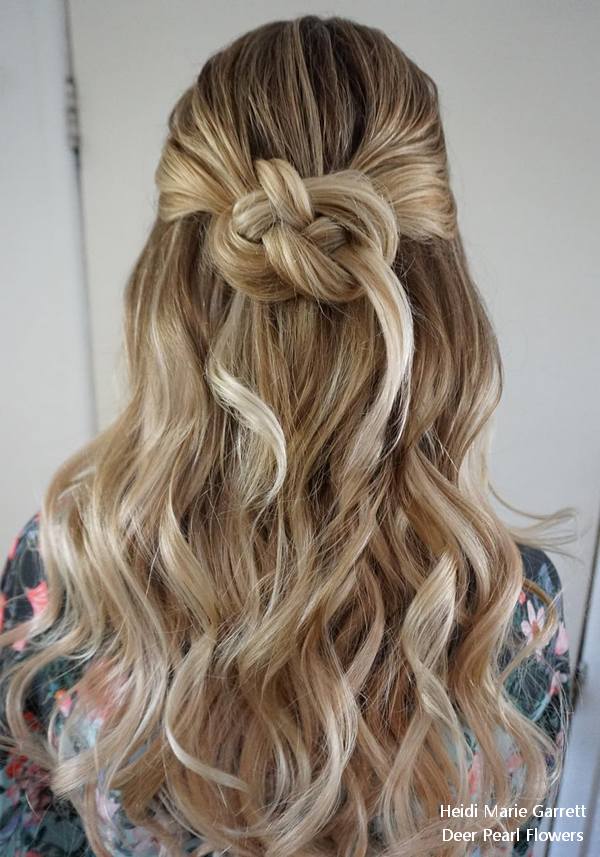 Half up half down wedding hairstyles from Heidi Marie Garrett