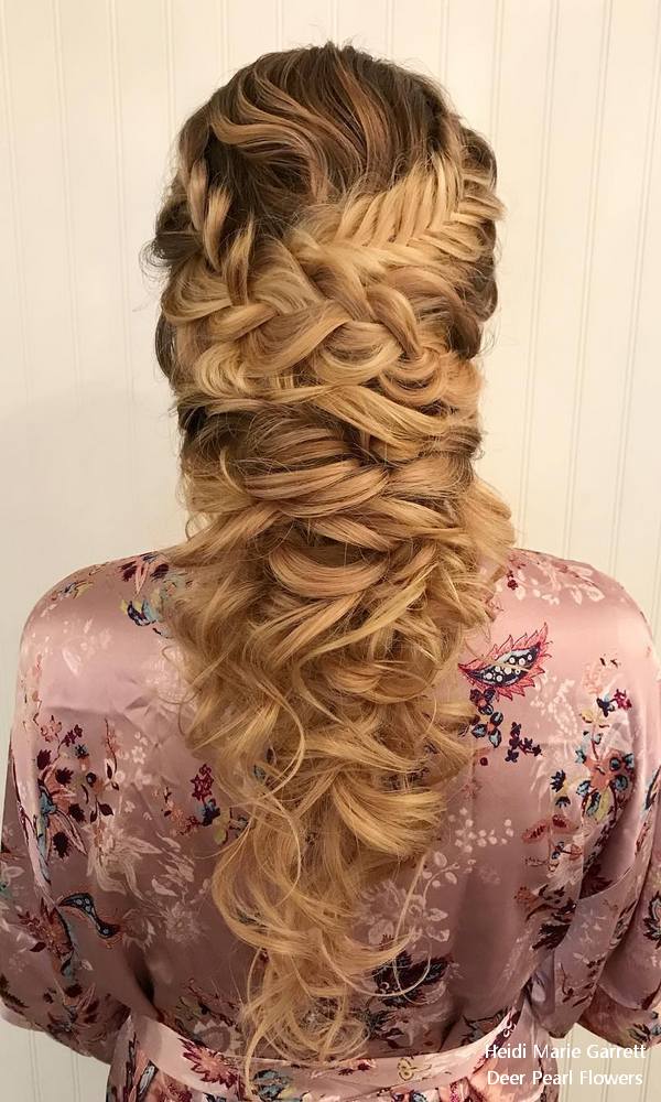 Half up half down wedding hairstyles from Heidi Marie Garrett