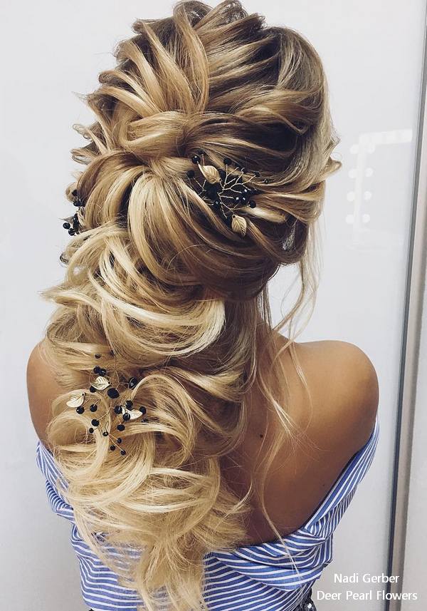 Nadi Gerber Long Wedding Hairstyles and Updos for Bride