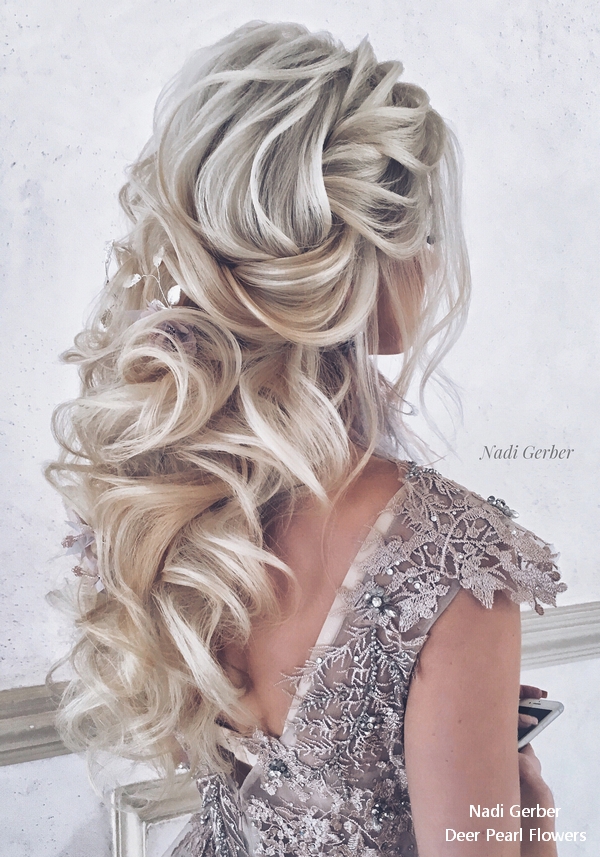 Nadi Gerber Long Wedding Hairstyles and Updos for Bride