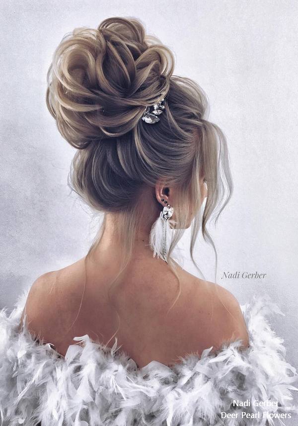 Nadi Gerber Long Wedding Hairstyles and Updos for Bride