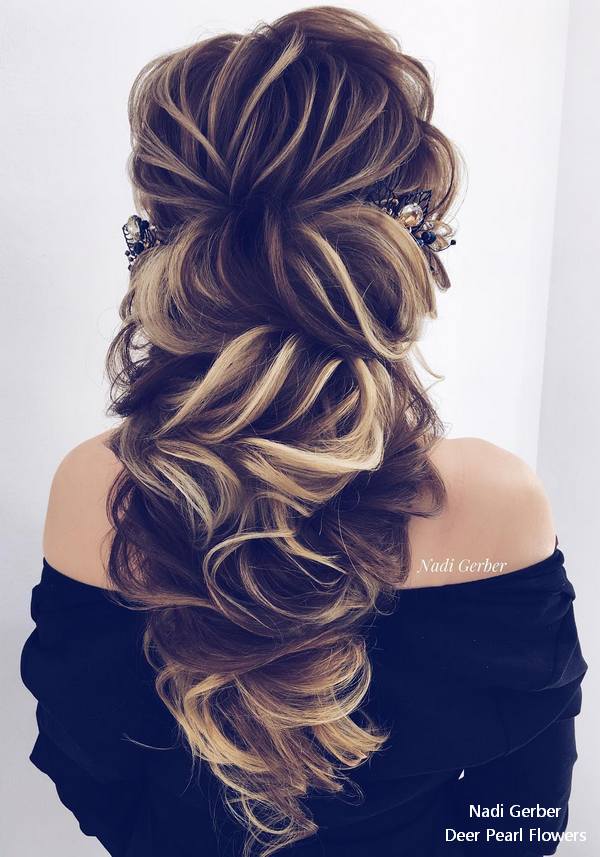 Nadi Gerber Long Wedding Hairstyles and Updos for Bride