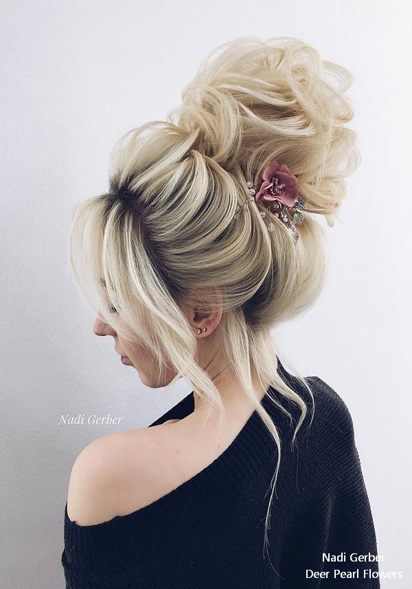 Nadi Gerber high updo wedding hairstyles