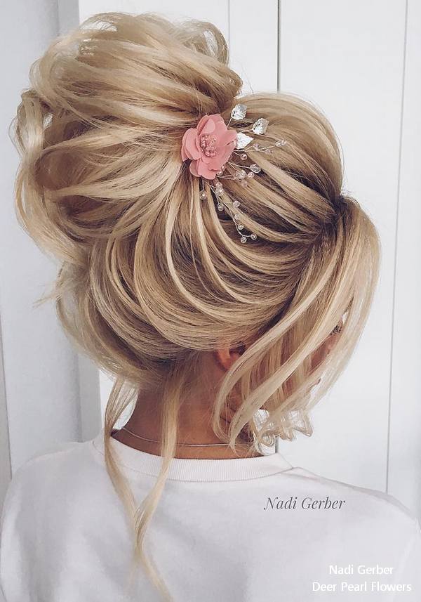 Top 20 High Bun Wedding Updo Hairstyles  Deer Pearl Flowers