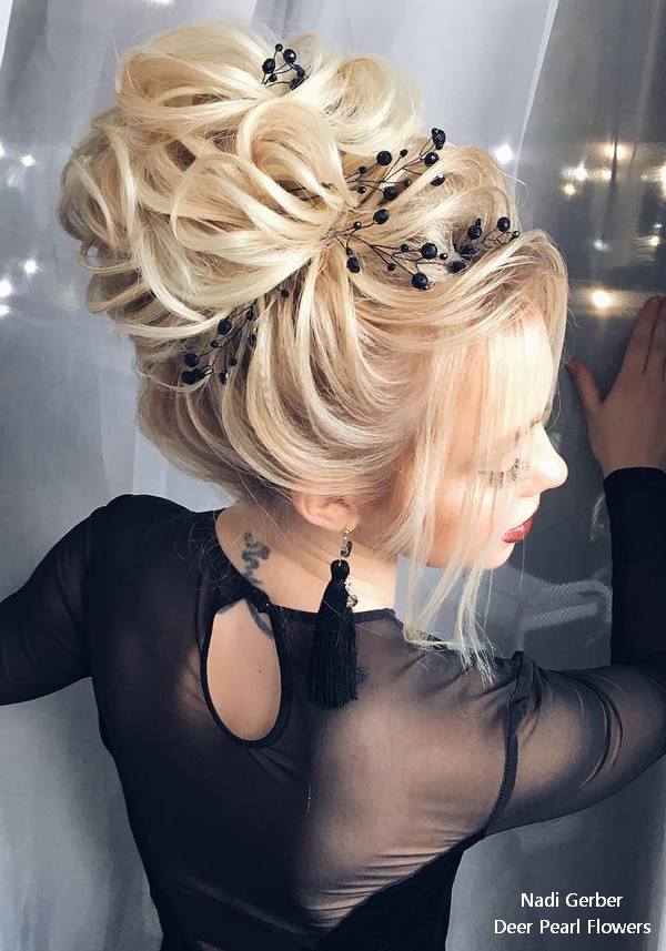 Nadi Gerber high updo wedding hairstyles