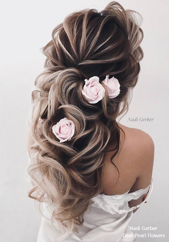 Nadi Gerber long wavy wedding hairstyles