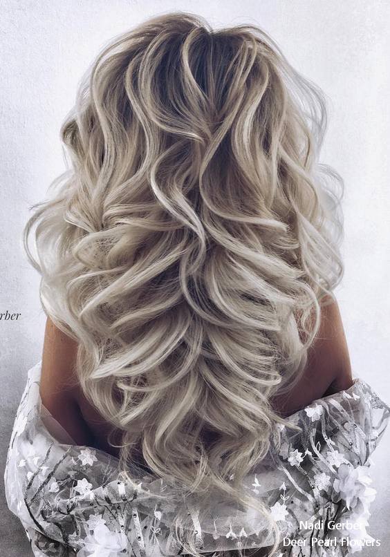 Nadi Gerber long wavy wedding hairstyles