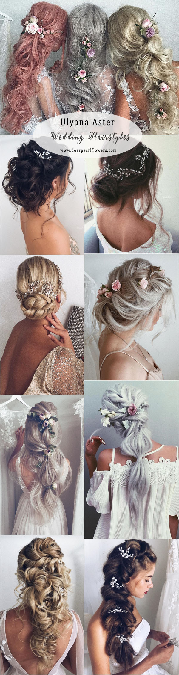 Ulyana Aster Long Bridal Hairstyles for Wedding