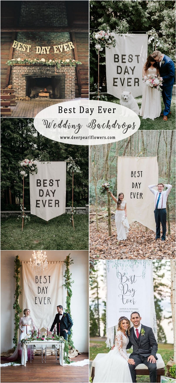 best day ever wedding backdrops