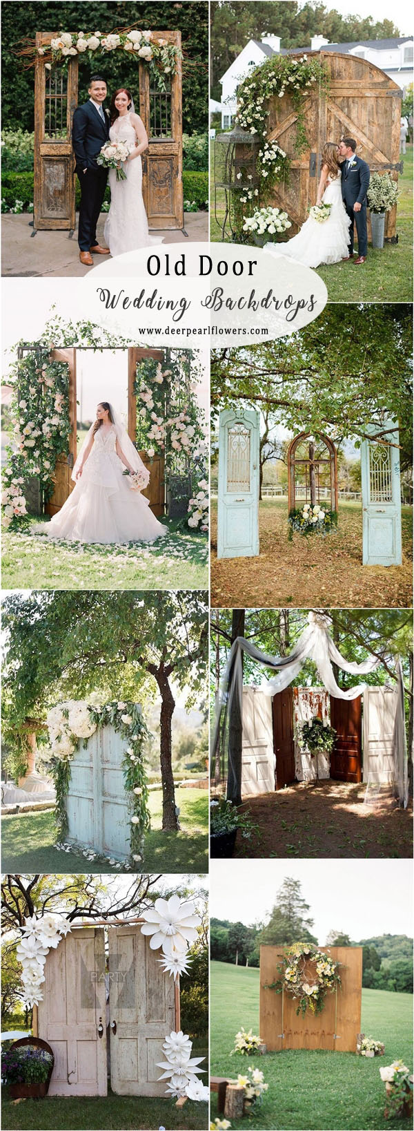 old door wedding backdrops