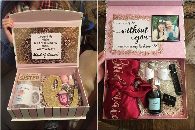 Bridesmaid proposal wedding box ideas