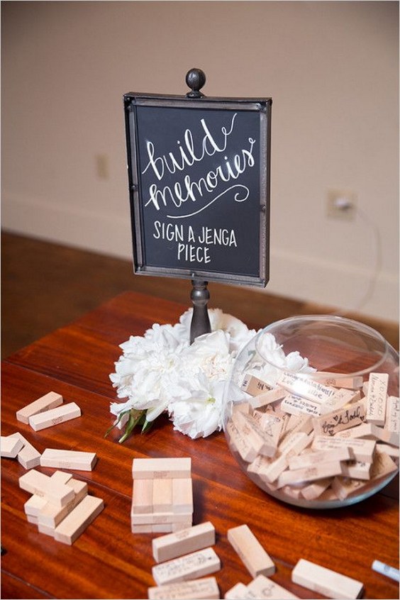 Industrial rustic wedding guest book