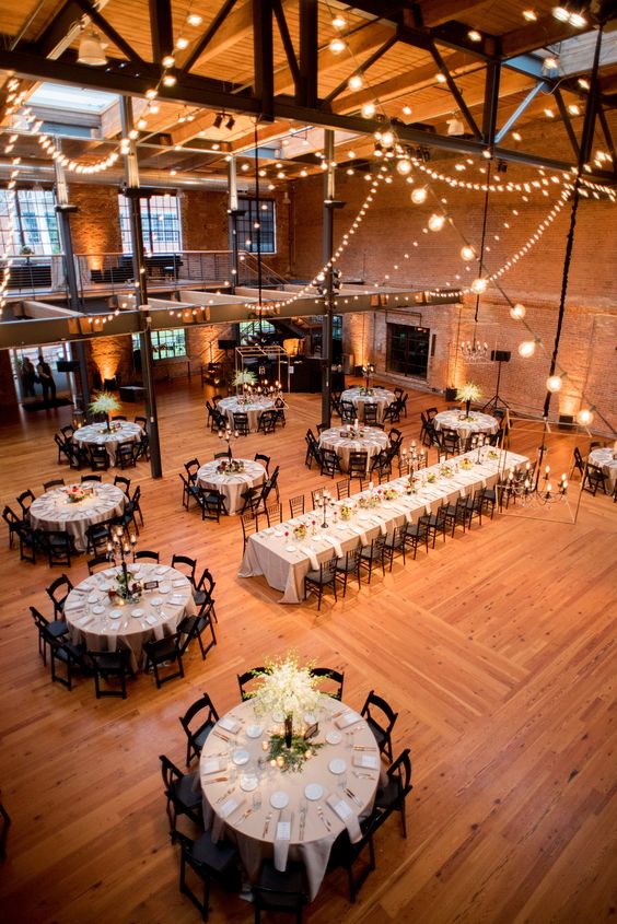 black and crystal indoor romantic reception industrial