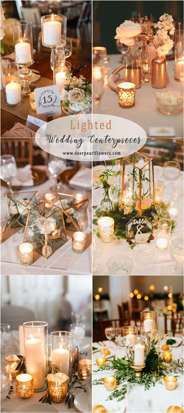 candles wedding centerpiece ideas