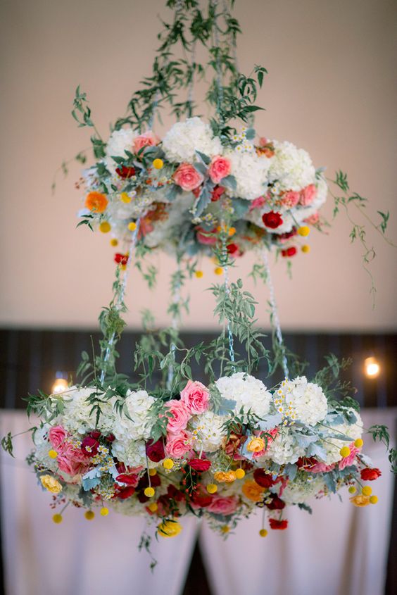 floral spring wedding chandelier