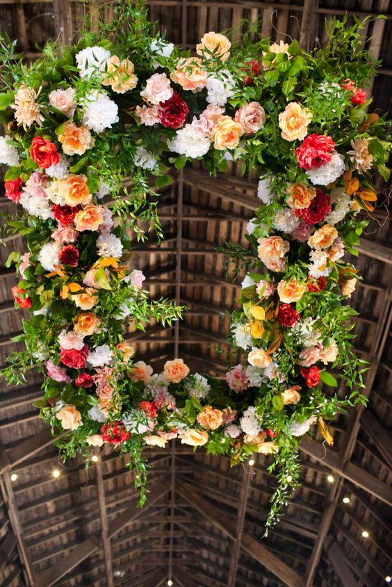 hanging floral chandelier