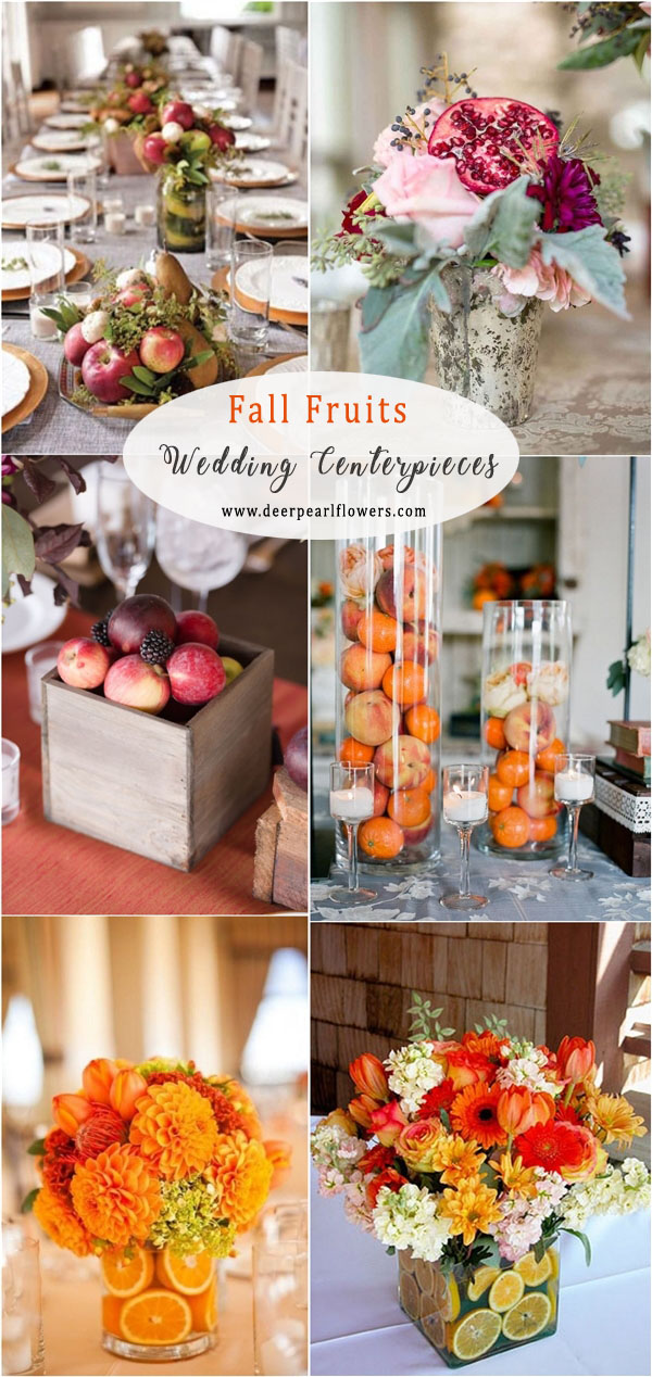 fall fruits wedding centerpiece ideas