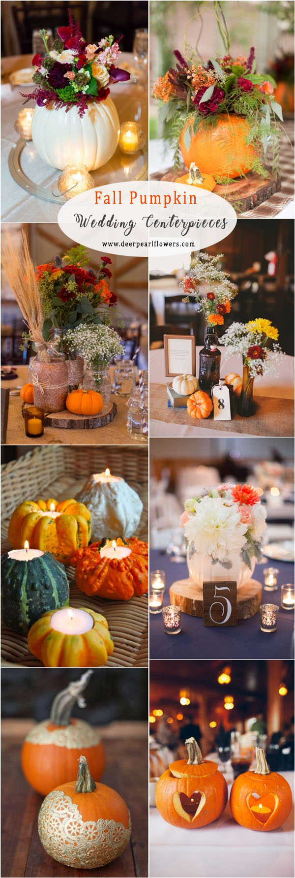 fall pumpkin wedding centerpiece ideas