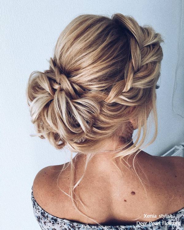 Braided wedding updo hairstyles from xenia_stylist