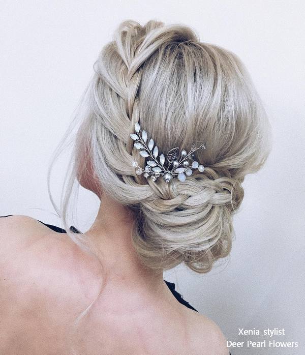 Braided wedding updo hairstyles from xenia_stylist