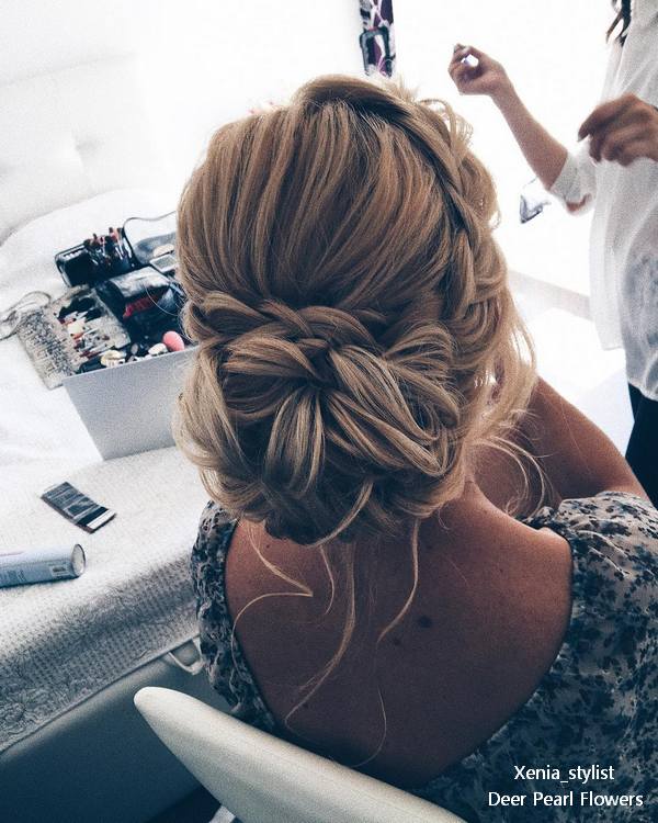 Braided wedding updo hairstyles from xenia_stylist