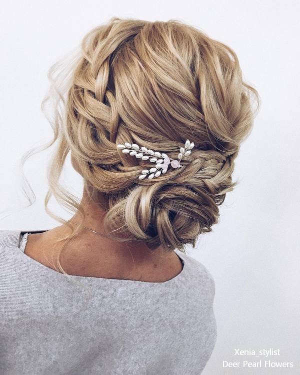 Braided wedding updo hairstyles from xenia_stylist