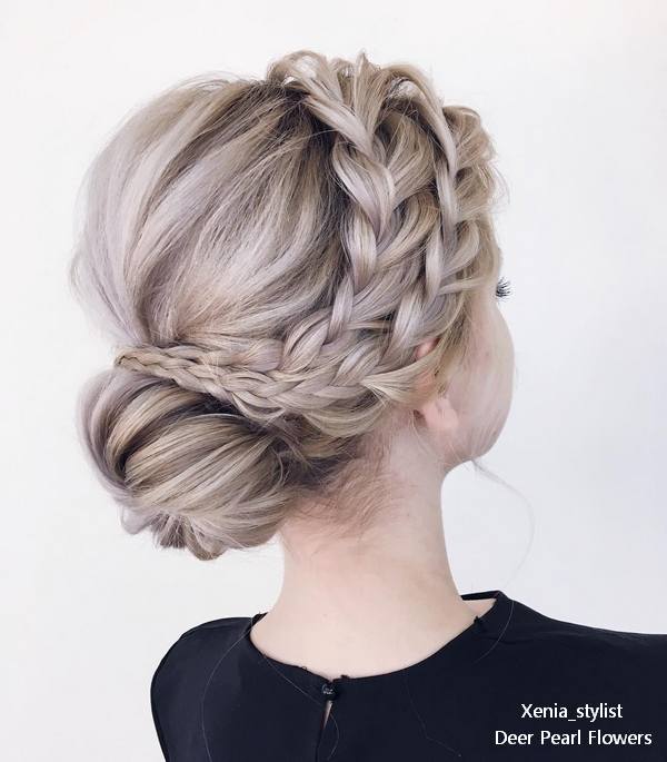 Braided wedding updo hairstyles from xenia_stylist