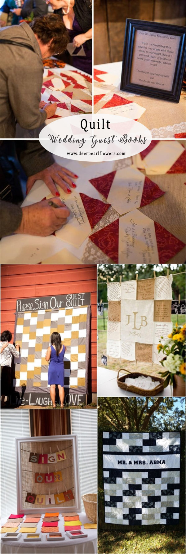 DIY wedding idea - quilt wedding guest book ideas