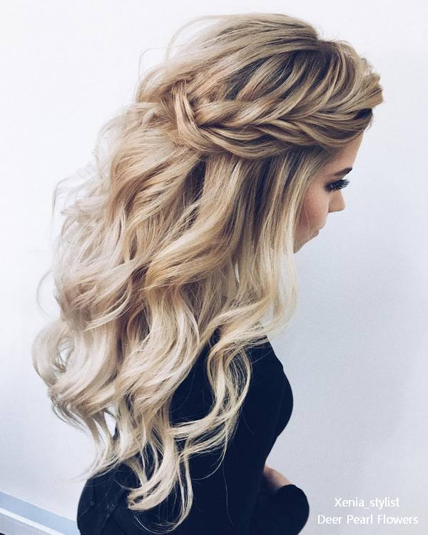 Half up half down wedding hairstyles from xenia_stylist