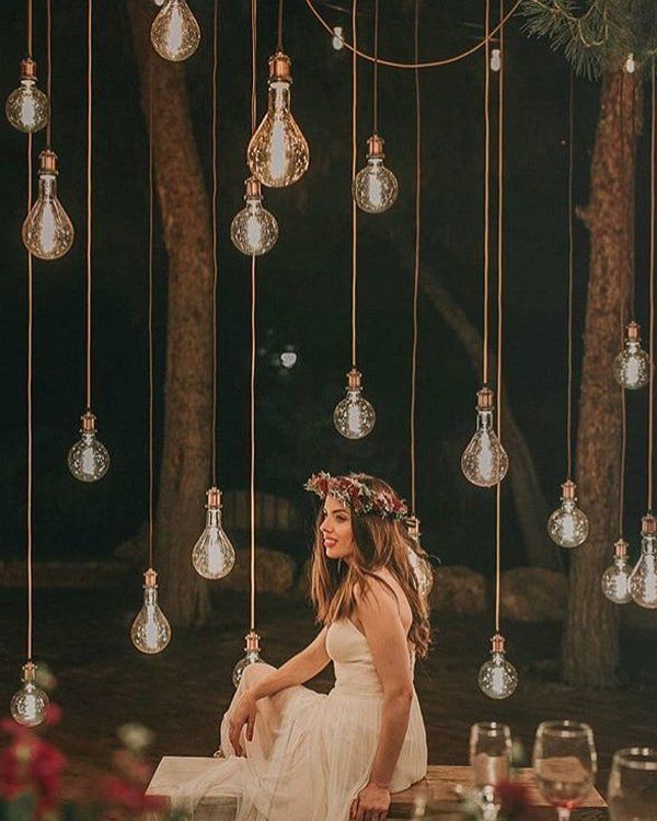 Romantic rustic country light wedding photo