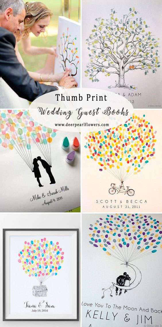 Thumb Print Wedding Guest Book