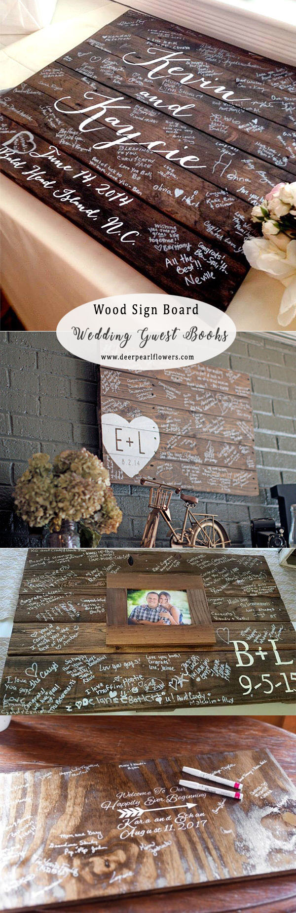 Wedding Guest Book Wood Sign Board