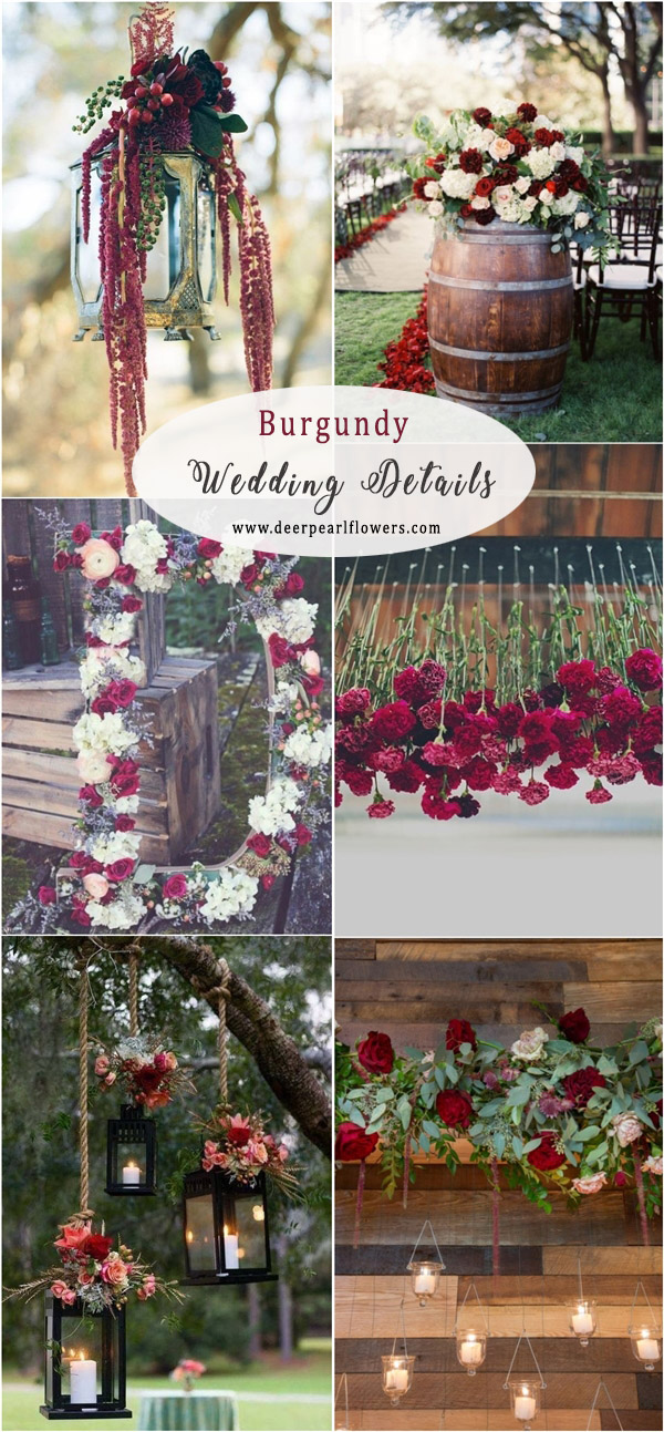 fall burgundy wedding decor ideas