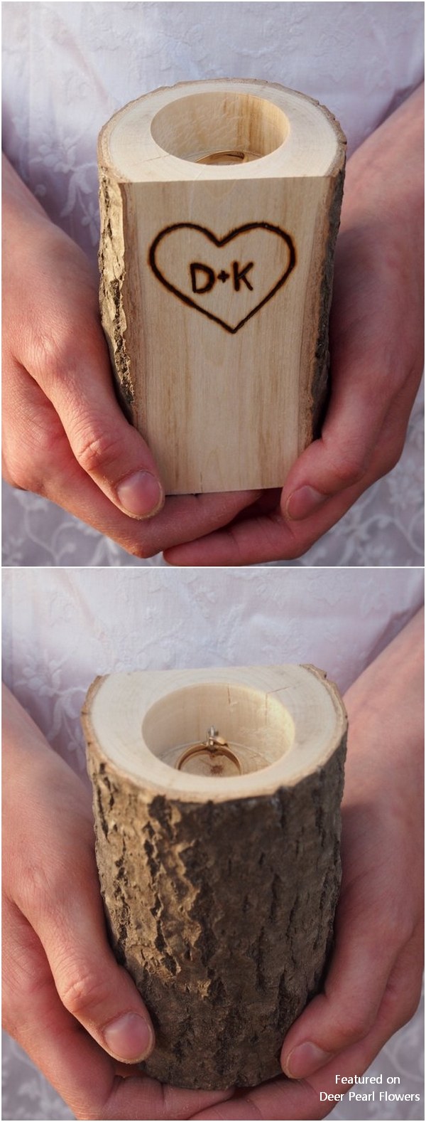 Personalized WOODEN Ring Holder
