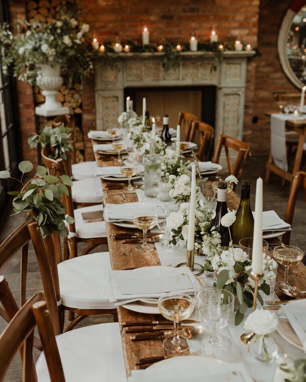 Romantic rustic wedding table runner centerpiece decor ideas