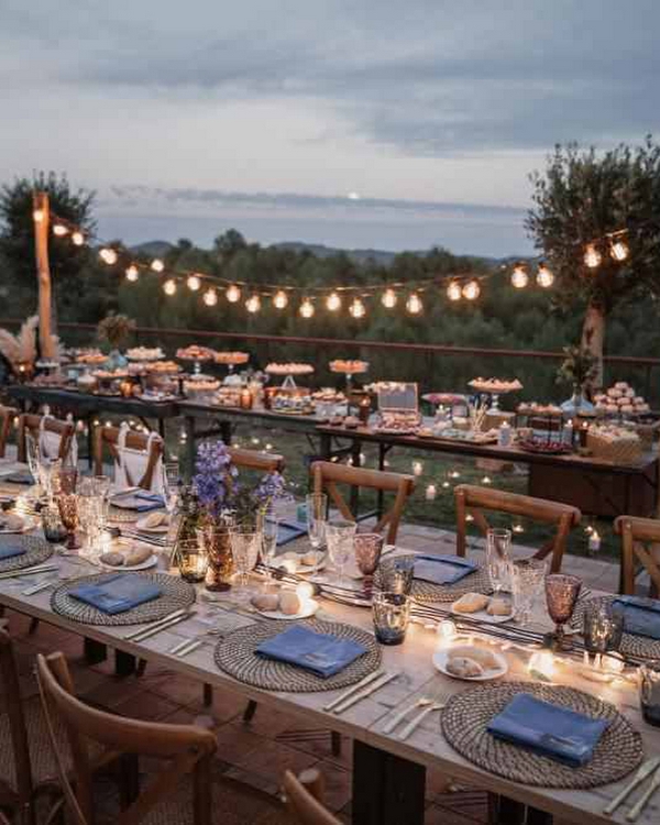 Romantic rustic wedding table runner centerpiece decor ideas