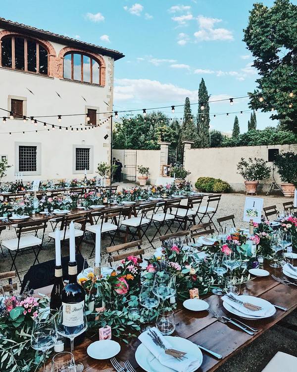 Romantic rustic wedding table runner centerpiece decor ideas