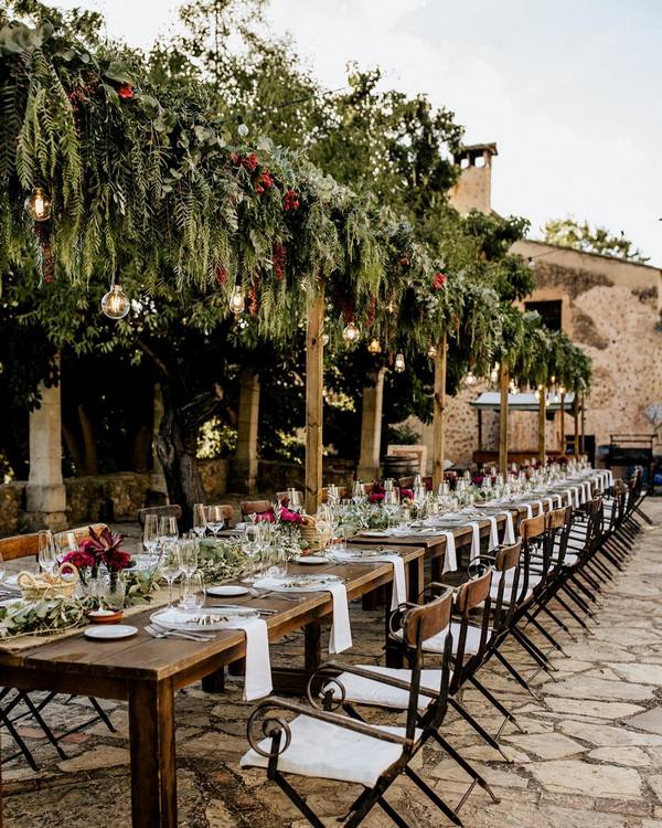 20 Trending Rustic Wedding Table Runner Ideas 2 Romantic rustic wedding table runner centerpiece decor ideas