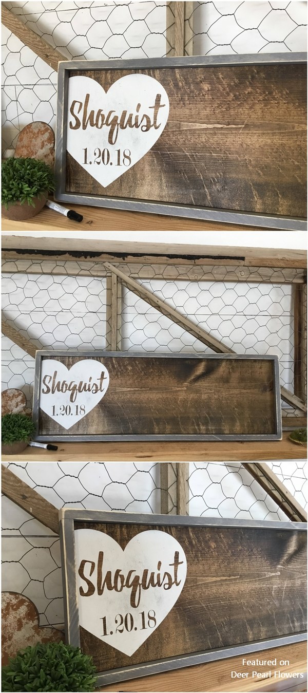 Rustic Wooden Wedding Guest Book Alternative