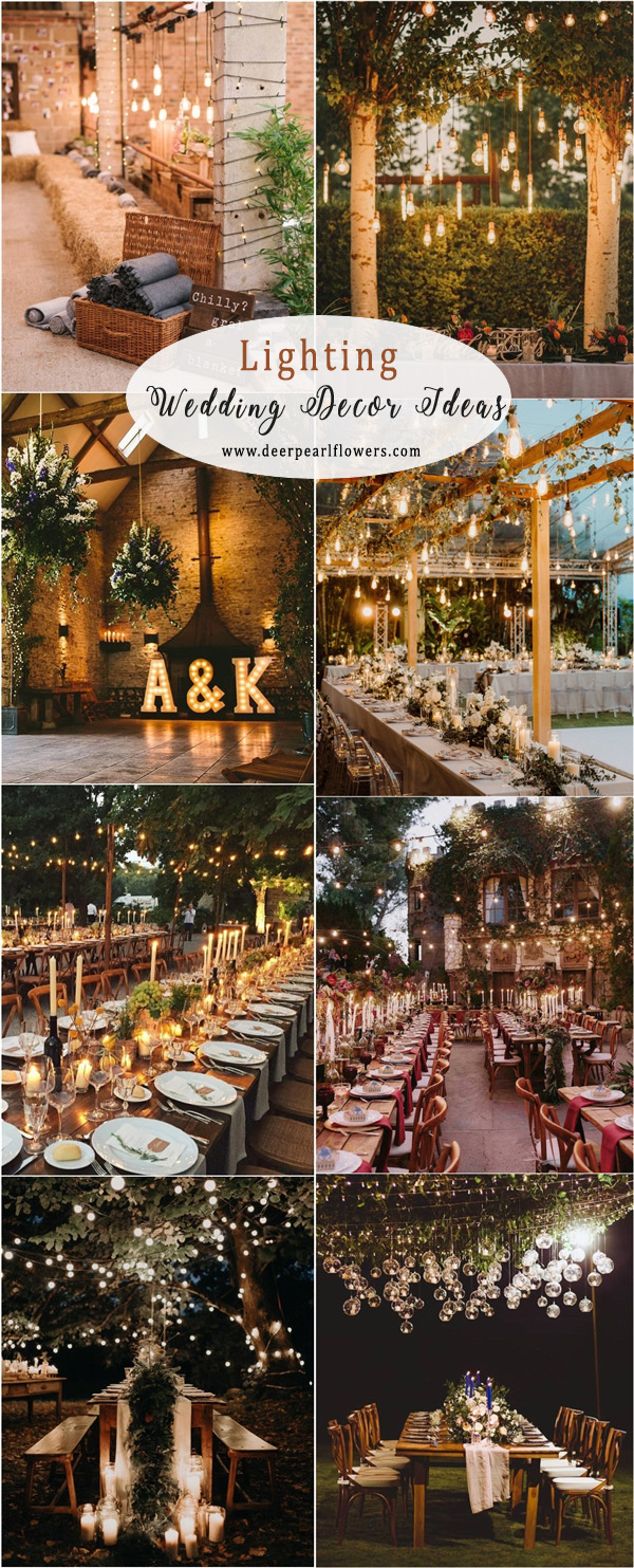 Rustic country wedding ideas- wedding lighting decor ideas