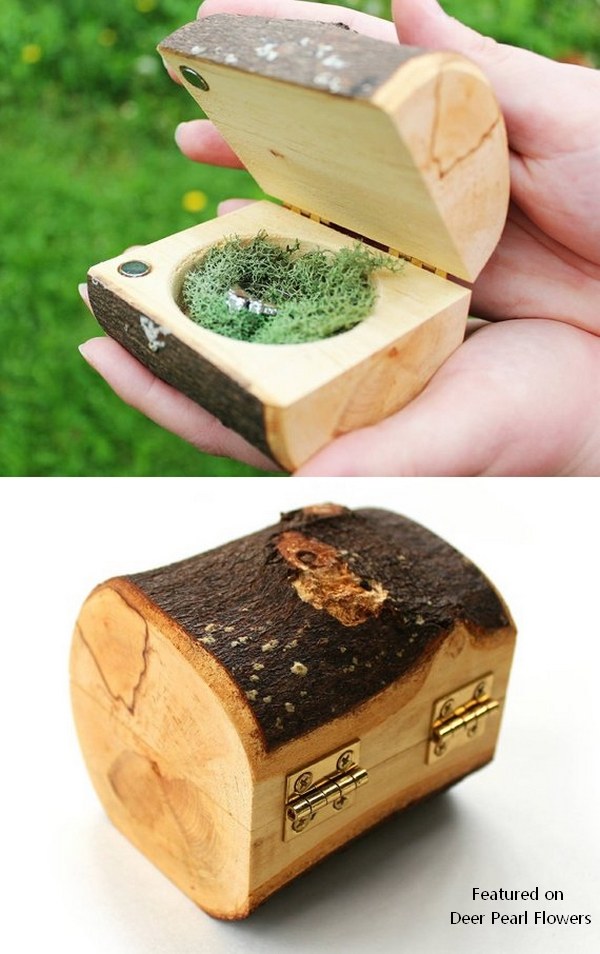 Wedding Ring Bearer Log Box