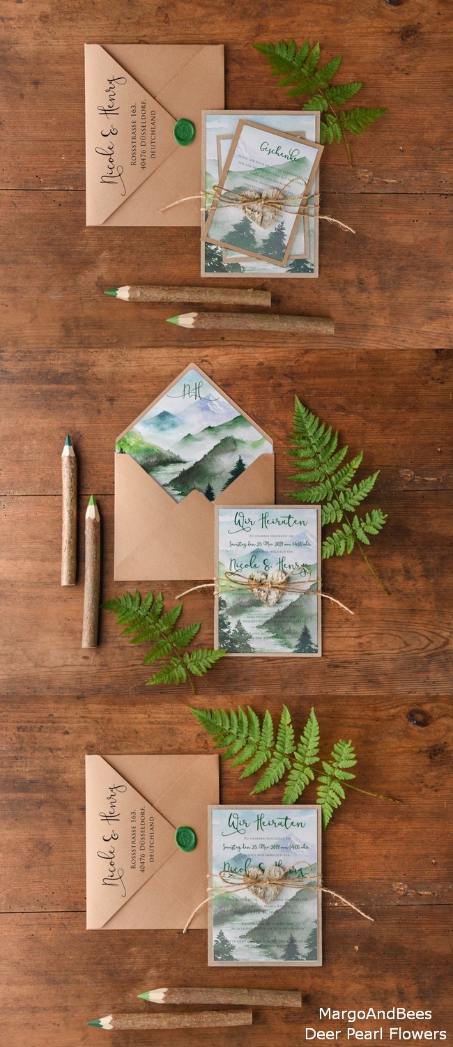 20 Etsy Wedding Invitations for 2023 Couples Must See 4 Landscape Wedding Invitations