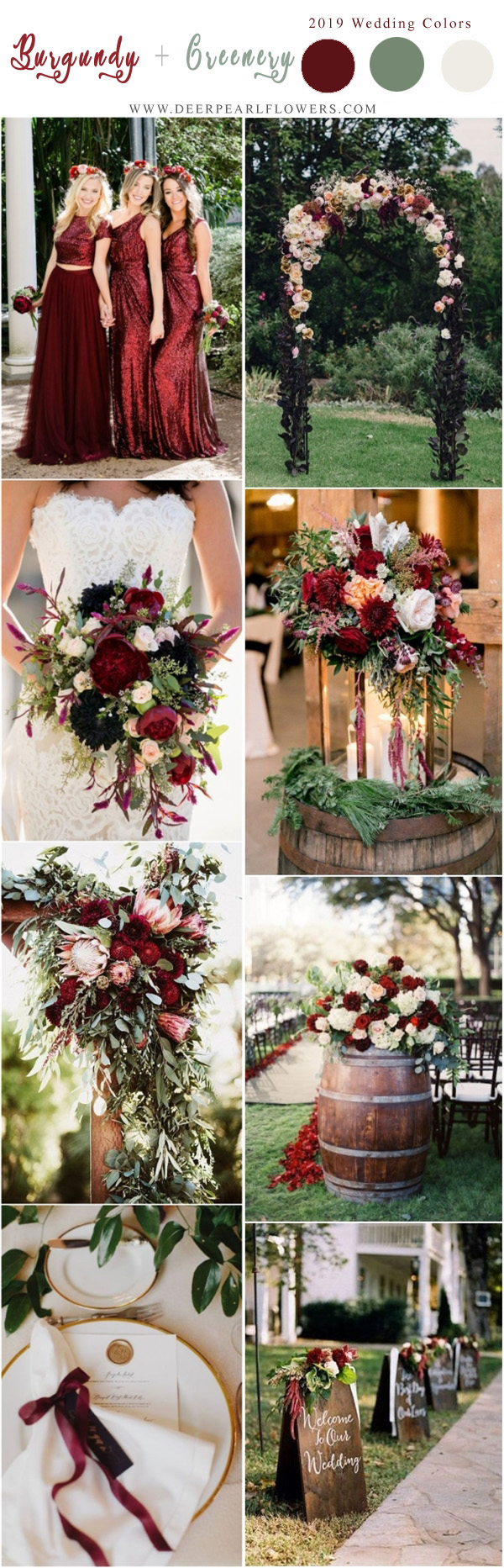 burgundy deep red wedding color ideas