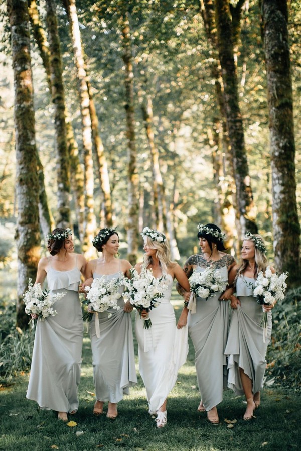 forest woodland bridesmaid dresses 