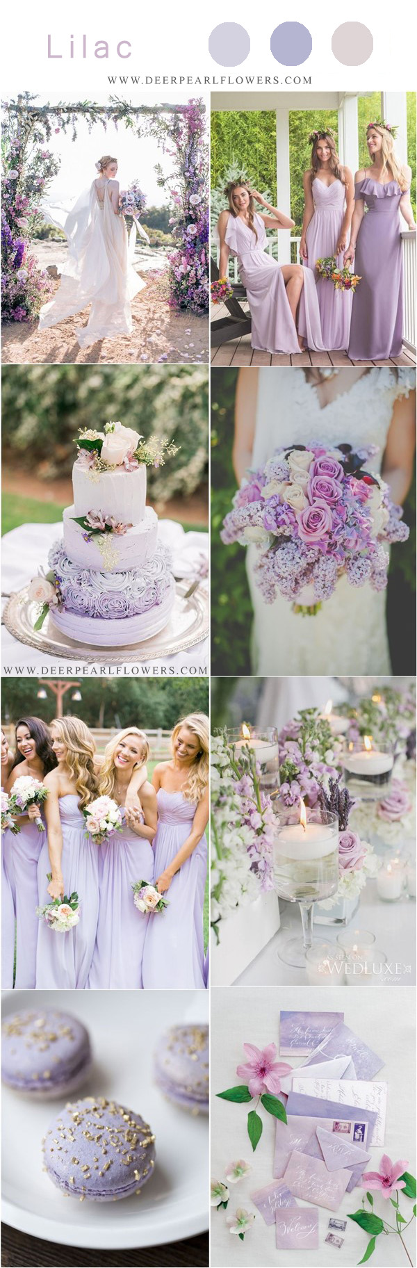 lilac purple spring summer wedding color ideas