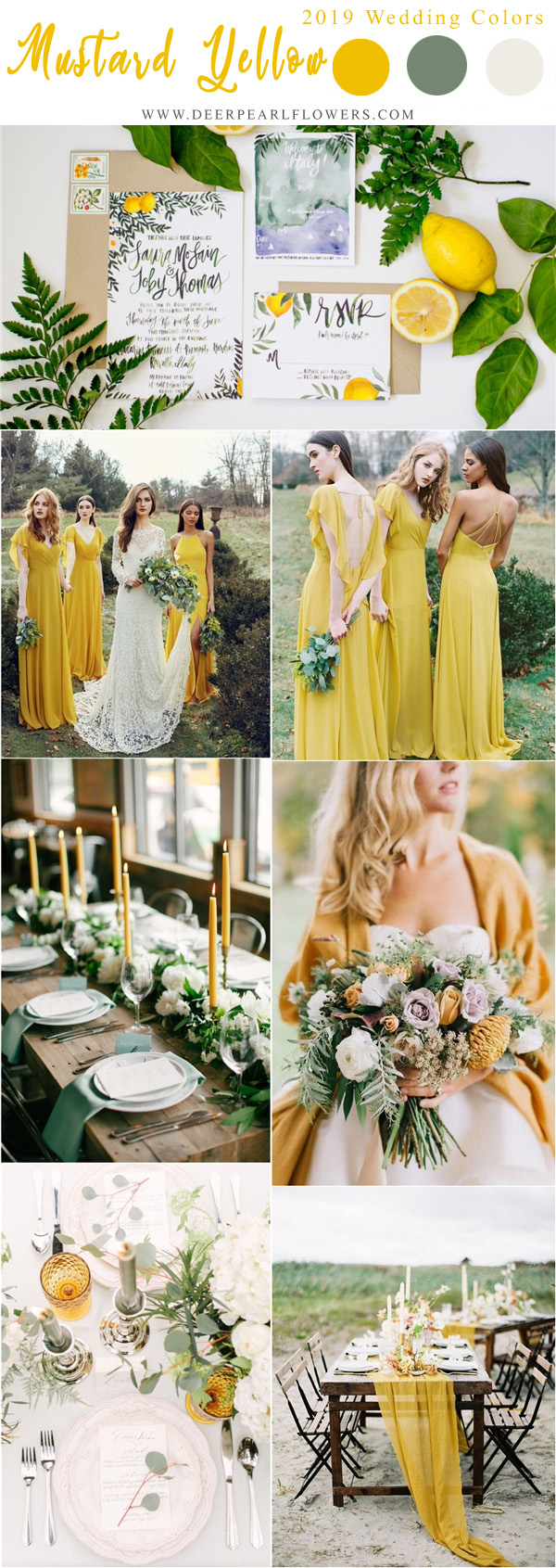 mustard yellow lemon wedding color ideas for 2019