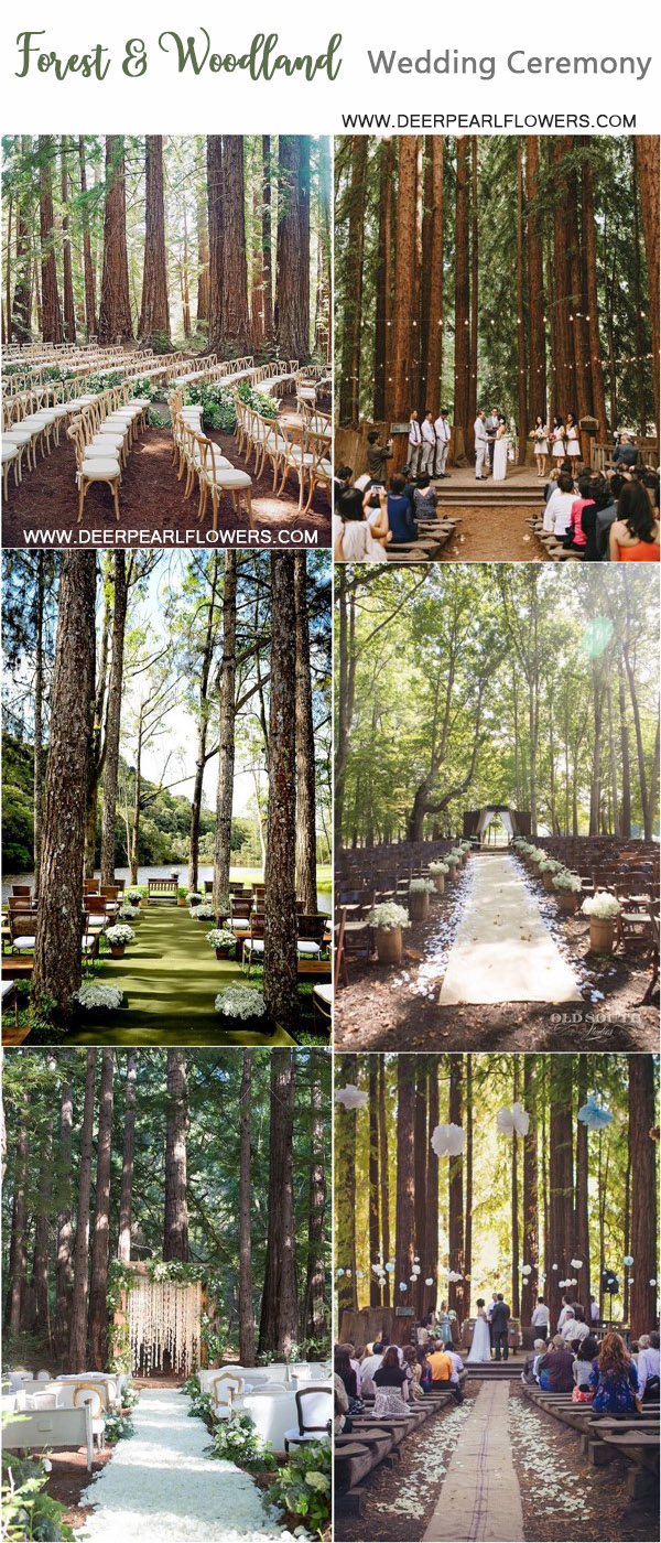 rustic country forest woodland wedding ceremony arch ideas