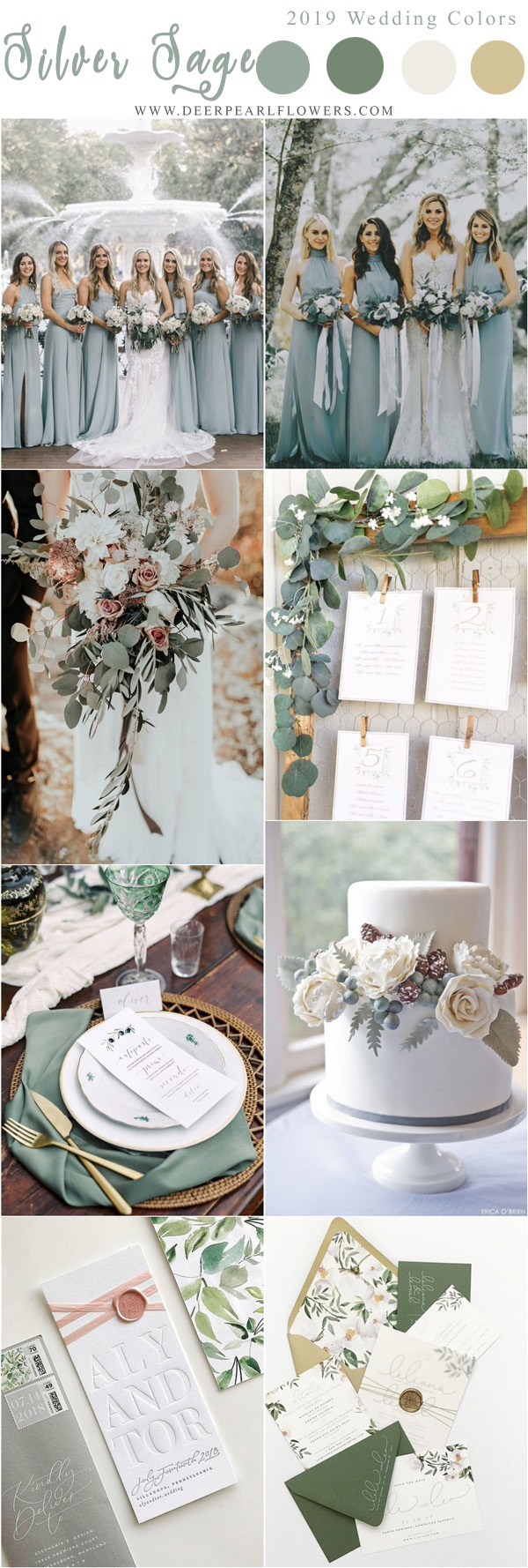 silver sage green wedding color ideas for 2019