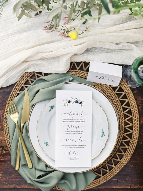 silver sage wedding table decor