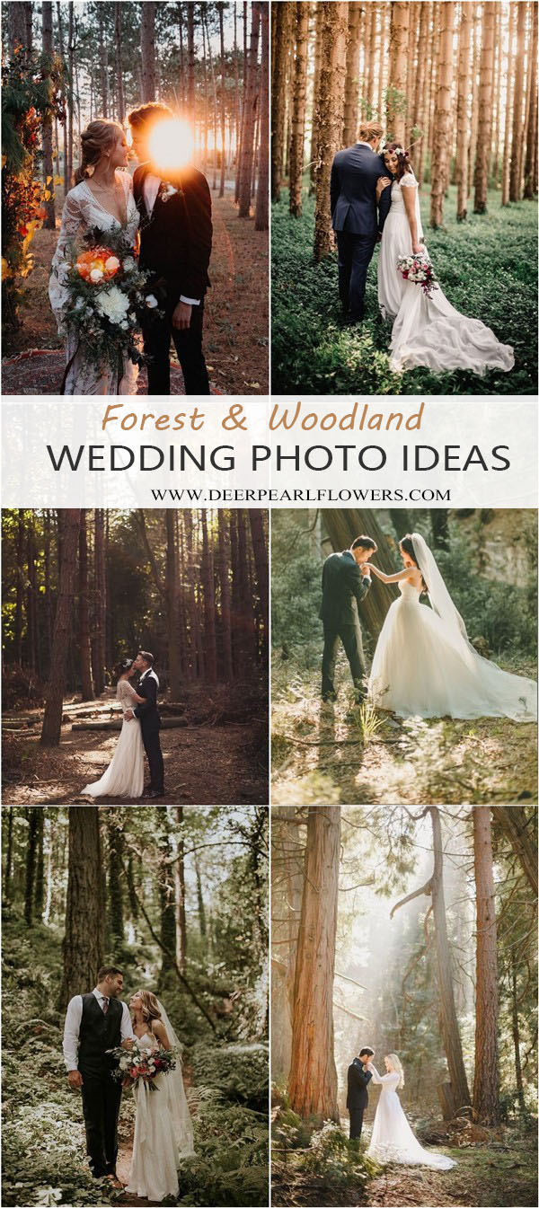 forest woodland boho wedding photog ideas